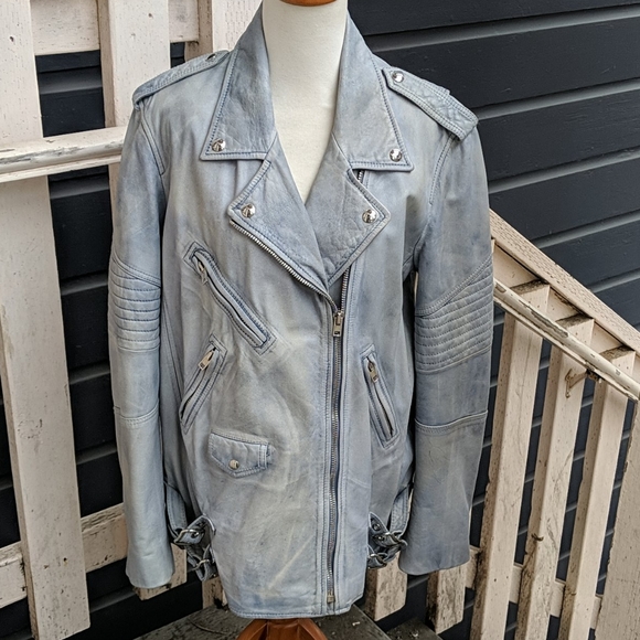 Alexander Wang Leather Moto Jacket, size 8 - Picture 2 of 9